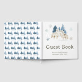 Cute Winter Arctic Wolf Baby Shower Gästebuch (Voll)