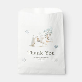 Cute Winter Arctic Wolf Baby Shower Geschenktütchen
