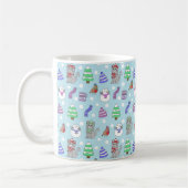 Cute Winter Cat Collage Kaffeetasse (Links)