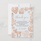 Cute winter Christmas little cookie baby shower Dankeskarte (Vorderseite)