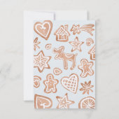 Cute winter Christmas little cookie baby shower Dankeskarte (Rückseite)