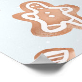 Cute winter Christmas welcome cookie baby shower Poster (Ecke)