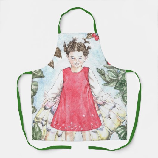 Cute Winter Fairy Apron Schürze (Vorderseite)