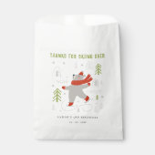 Cute Winter Forest Bear Ski Any Age Kids Geschenktütchen (Vorderseite)