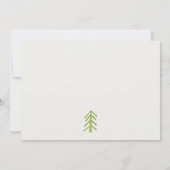 Cute Winter Forest Bear Ski Any Age Kids Mitteilungskarte (Rückseite)