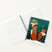 Cute Winter Fox and Cardinal Notebook Notizblock (Innenseite)
