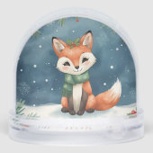 cute winter fox happy new year 2026  schneekugeln (Rückseite)