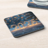 cute winter fox new year 2026 coasters getränkeuntersetzer (Linke Seite)