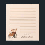 Cute Winter Fox Notepad Notizblock<br><div class="desc">Cute hand-drawn winter fox with a neck scarf. Change the message on the front and/or personalize it on the inside. Illustration by Lavender Mint Graphics. My designs are not AI-generated.</div>