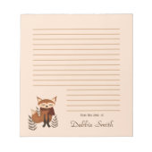 Cute Winter Fox Notepad Notizblock (Vorderseite)
