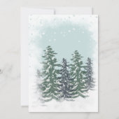 Cute winter green pine ice snowman baby shower einladung (Rückseite)