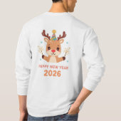 cute winter happy new year 2026 long sleeve T-Shirt (Rückseite)