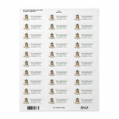 Cute Winter Owl Snow Return Address Label (Vorne)