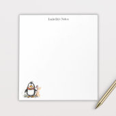 Cute Winter Penguin Sketch Illustration Notizblock