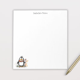 Cute Winter Penguin Sketch Illustration Notizblock