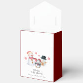 Cute Winter Penguin Snowman Baby Shower Geschenkschachtel (Offen)
