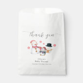 Cute Winter Penguin Snowman Baby Shower  Geschenktütchen (Vorderseite)