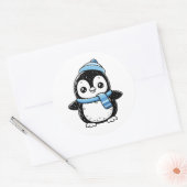 Cute Winter Penguin Sticker | Penguin with Hat  (Umschlag)