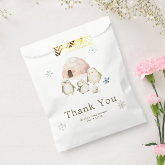 Cute Winter Penguins Baby Shower Geschenktütchen (Versiegelt)