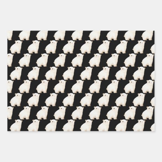 Cute Winter Polar Bears Geschenkpapier Set (Vorderseite 3)