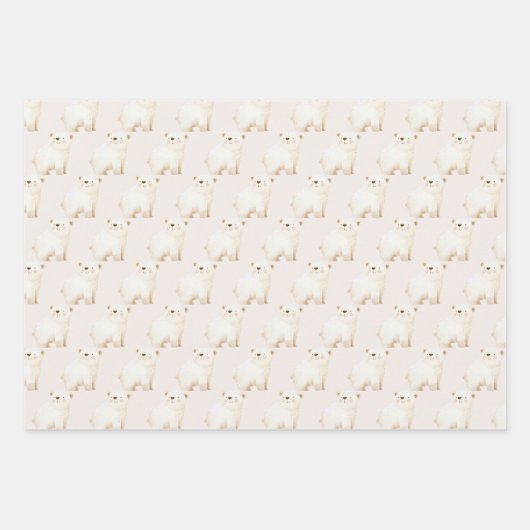 Cute Winter Polar Bears Geschenkpapier Set (Vorderseite 2)