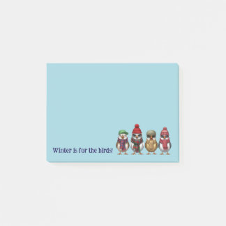 Cute Winter Post It Notes | Winter Birds Post-it Klebezettel