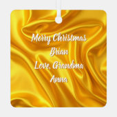 Cute Winter Raccoon with Gold Ornament Christmas (Rückseite)