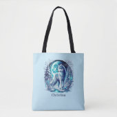 Cute Winter Seasonal wolf Tasche (Vorderseite)