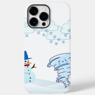 Cute winter snowman and wind Case-Mate iPhone 14 pro max hülle
