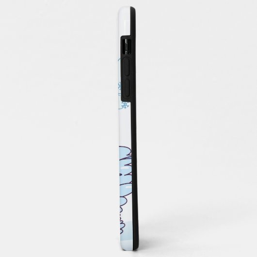 Cute winter snowman and wind Case-Mate iPhone hülle (Hinten/Links)