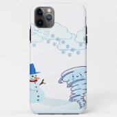 Cute winter snowman and wind Case-Mate iPhone hülle (Rückseite)