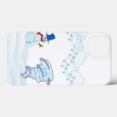 Cute winter snowman and wind Case-Mate iPhone hülle (Rückseite (Horizontal))