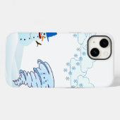 Cute winter snowman and wind Case-Mate iPhone hülle (Rückseite (Horizontal))