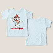 Cute winter-themed design with playful snow (Design Vorderseite & Rückseite)