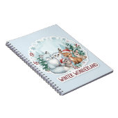 Cute Winter Woodland Animals Journal Notizblock (Rechte Seite)