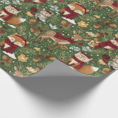 Cute Winter Woodland Friends – Holiday Animal (7) Geschenkpapier (Ecke)
