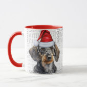 Cute Wirehair Dachshund Lover Christmas Holiday Tasse (Links)