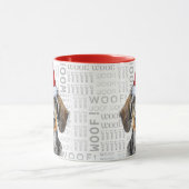 Cute Wirehair Dachshund Lover Christmas Holiday Tasse (Zentrum)