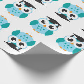 Cute wise owl geschenkpapier (Ecke)