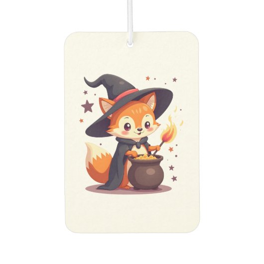 Cute Witch Fox � Magical Halloween Animal Tee Autolufterfrischer (Vorderseite)