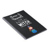 Cute Witch Gifts Funny Typography Humor Quote Notizblock (Rechte Seite)