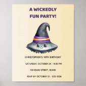 Cute Witch Hat Halloween Poster (Vorne)
