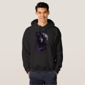 Cute Witch Wiccan Wicca Pagan Girl under Full Moon Hoodie (Vorne ganz)