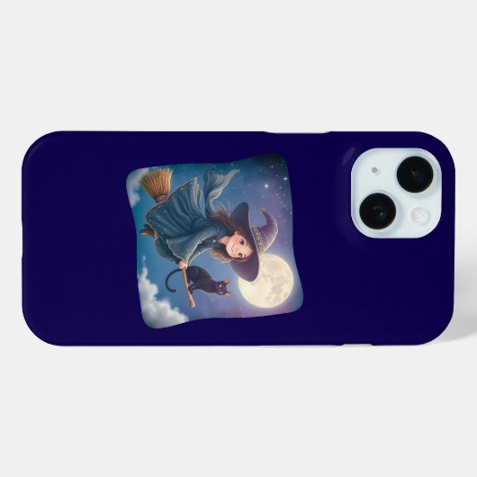 Cute Witch With Cat iPhone / iPad case (Rückseite (Horizontal))