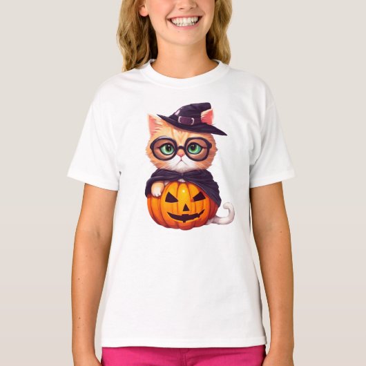 Cute Wizard potter kitty T-Shirt (Vorderseite)