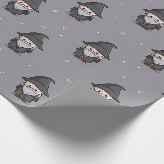 Cute Wizard Wrapping Paper Geschenkpapier (Ecke)