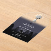 Cute Wolf Baby Pup and Mom Woodland Baby Shower Acryleinladungen (Ablage )