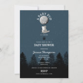 Cute Wolf Baby Pup and Mom Woodland Baby Shower Einladung (Vorderseite)