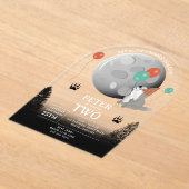 Cute Wolf Pack Woodland Moon Howling Birthday Acryleinladungen (Ablage )