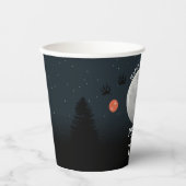 Cute Wolf Pack Woodland Moon Howling Birthday Pappbecher (Vorderseite)